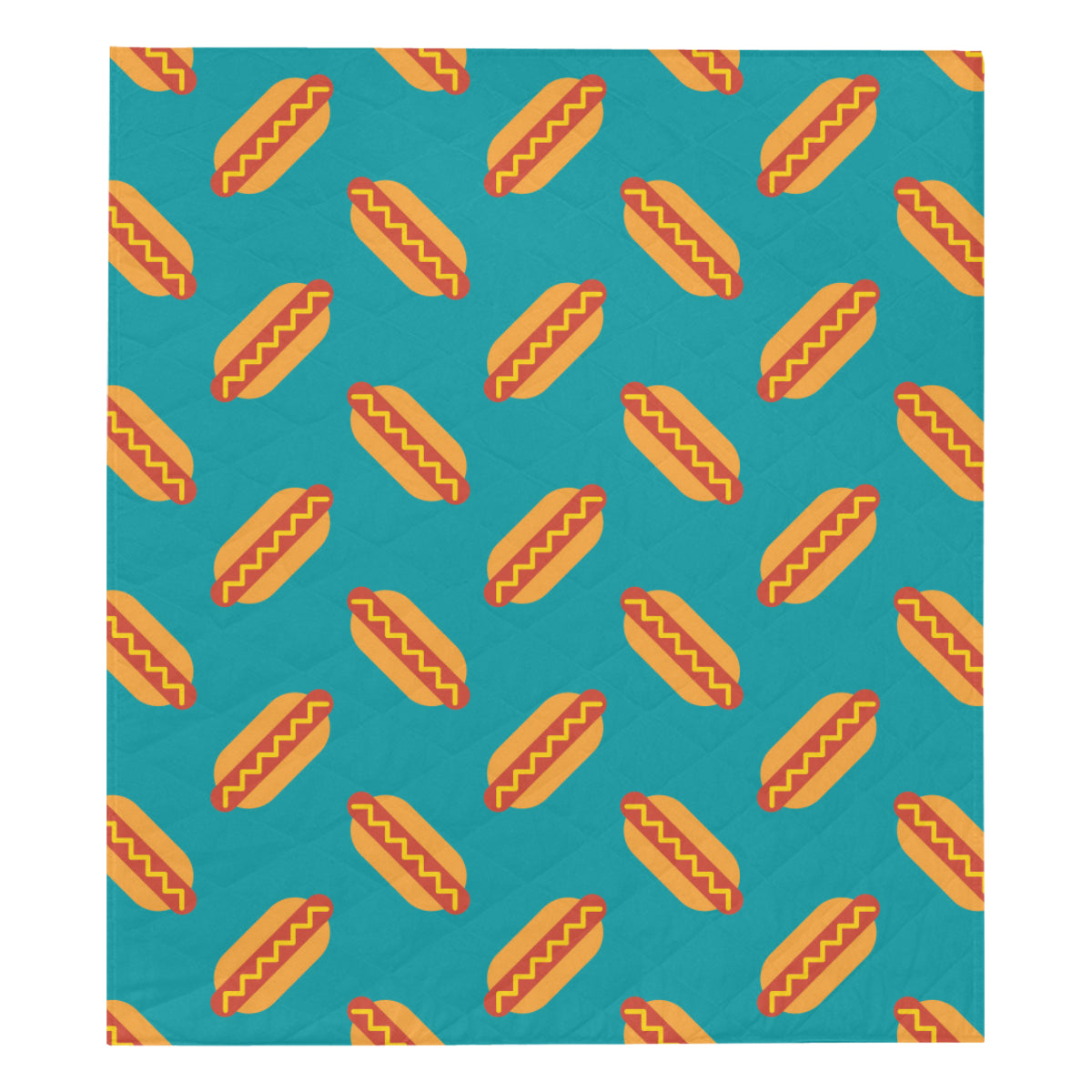 Hot Dog Pattern Print Design 03 Premium Quilt