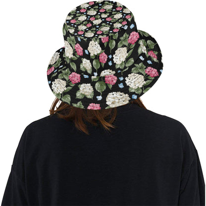 Hydrangea Pattern Print Design HD09 Unisex Bucket Hat