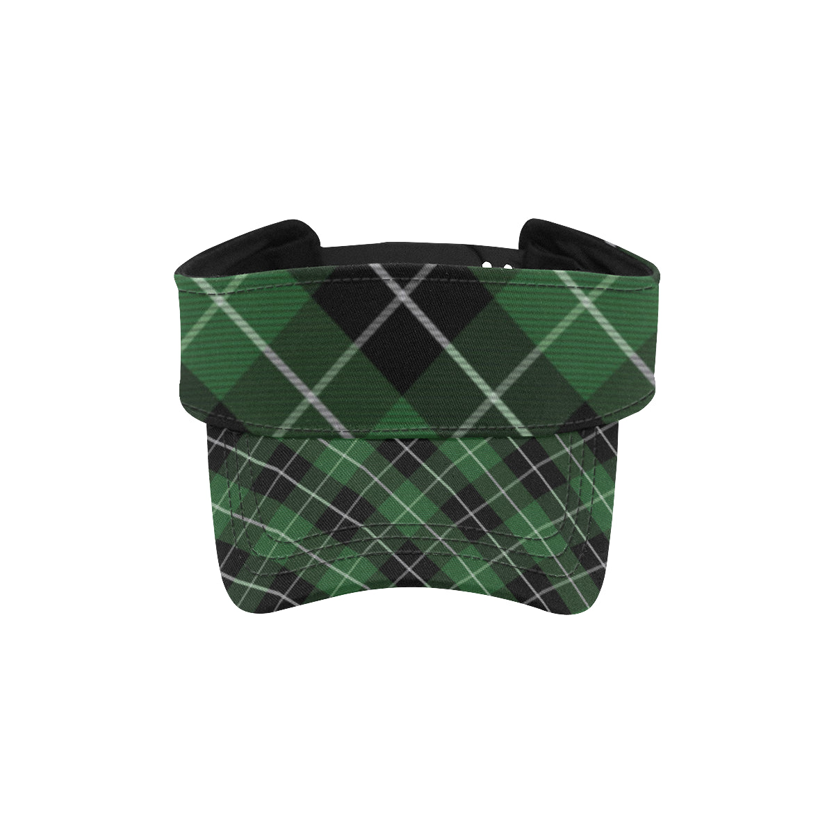 Plaid Green Pattern Print Design A05 Unisex Sun Visor