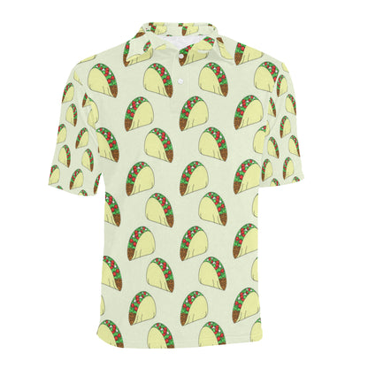 Taco Pattern Print Design TC05 Men Polo Shirt