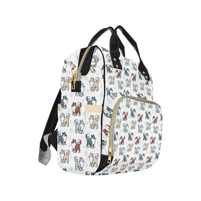 Alaskan Malamute Pattern Print Design 02 Diaper Bag Backpack