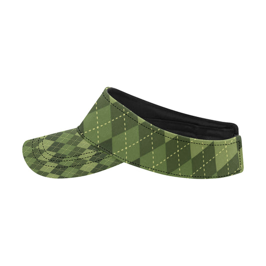 Argyle Green Pattern Print Design 01 Unisex Sun Visor