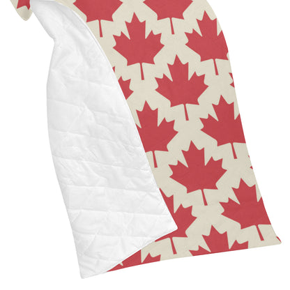 Maple Leaf Pattern Print Design 03 Premium Quilt
