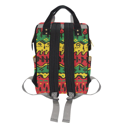 Rasta Pattern Print Design A01 Diaper Bag Backpack