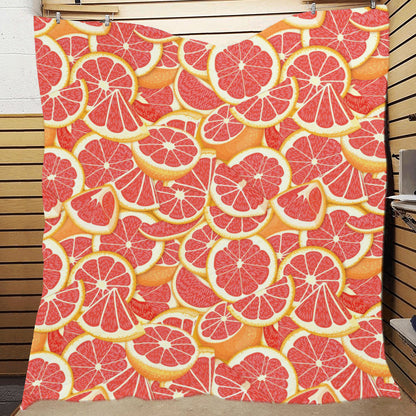 Grapefruit Pattern Print Design GF02 Premium Quilt