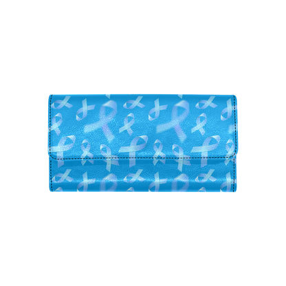 Prostate cancer Pattern Print Design A01 Women's Trifold Wallet