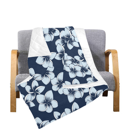 Plumeria Pattern Print Design A02 Premium Quilt