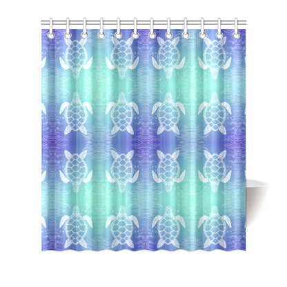 Sea Turtle Draw Shower Curtain