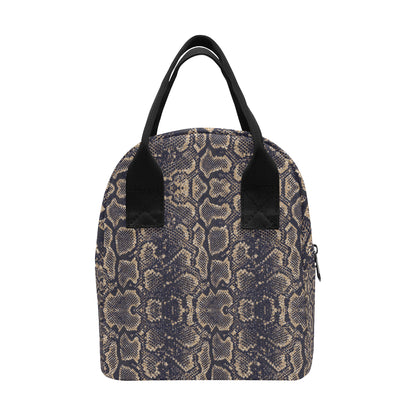 Snake Skin Pattern Print Insulated Lunch Bag