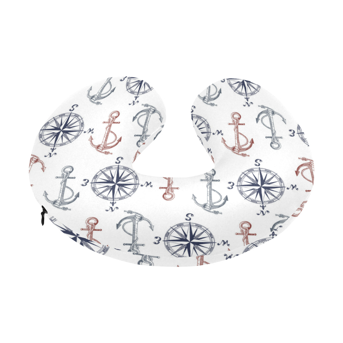 Anchor Pattern Print Design 06 U-Shaped Travel Neck Pillow