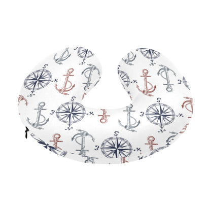 Anchor Pattern Print Design 06 U-Shaped Travel Neck Pillow