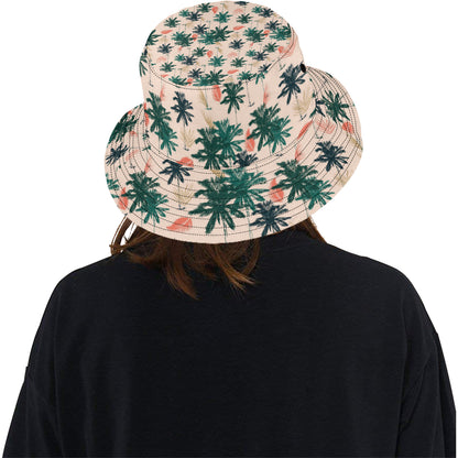 Palm Tree Pattern Print Design PT014 Unisex Bucket Hat