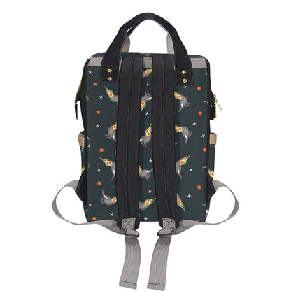 Cockatiel Pattern Print Design 02 Diaper Bag Backpack
