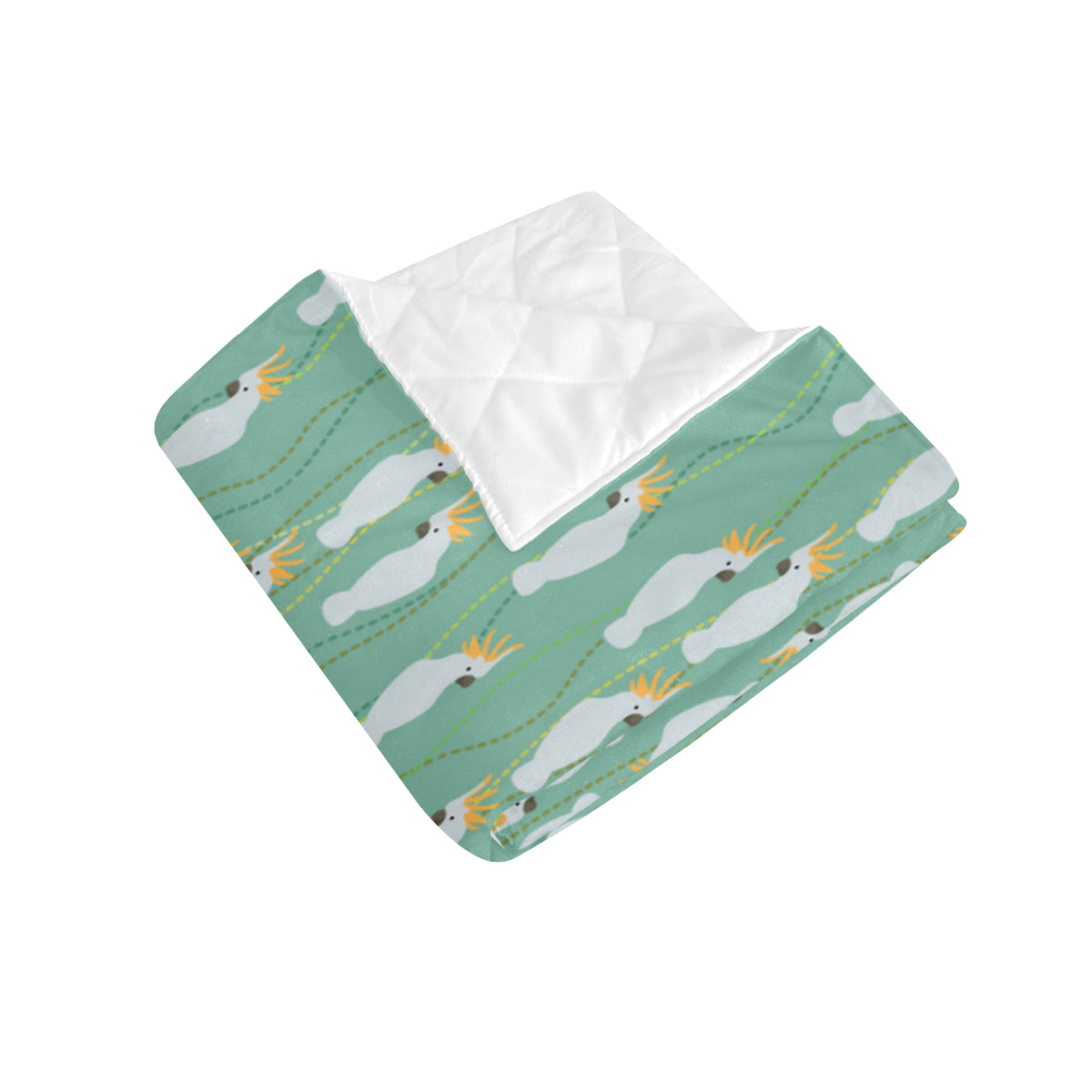 Cockatoo Pattern Print Design 01 Premium Quilt