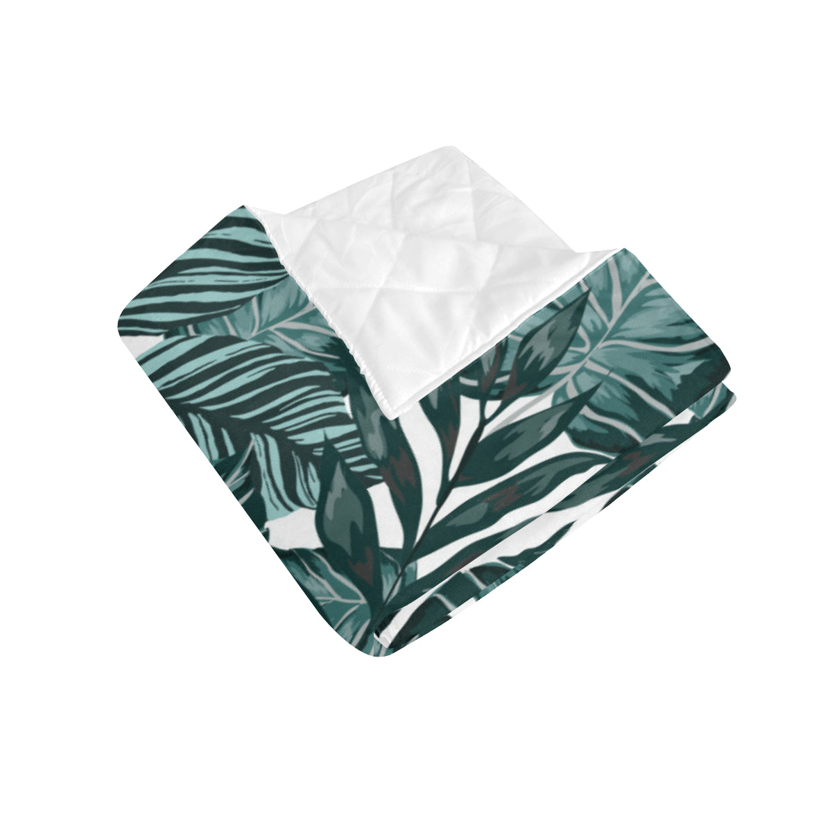 Tropical Palm Leaves Pattern Premium Quilt