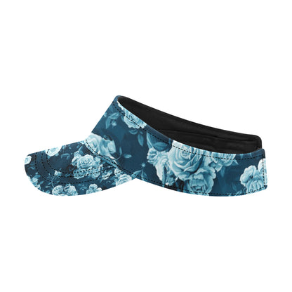 Rose Blue Pattern Print Design RO014 Unisex Sun Visor