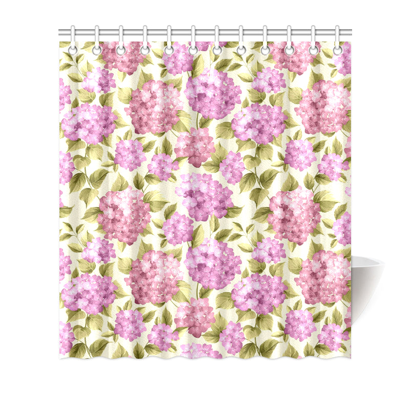 Hydrangea Pattern Print Design HD05 Shower Curtain