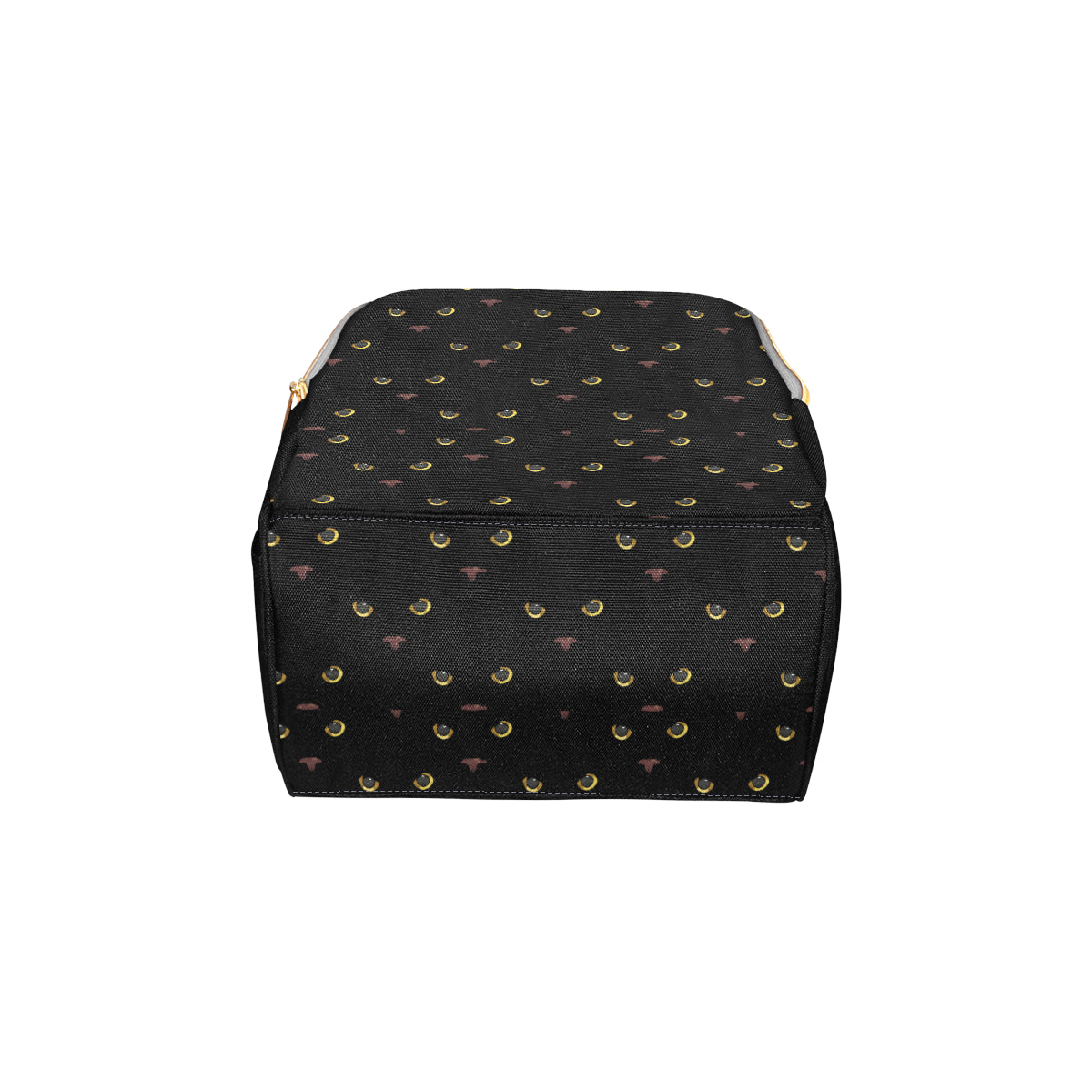 Black Cat Face Print Pattern Diaper Bag Backpack