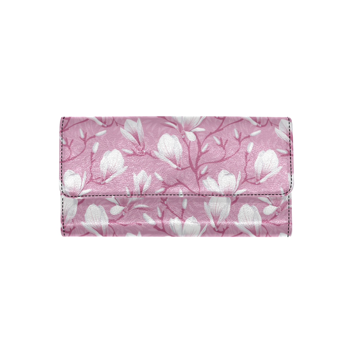 Magnolia Pattern Print Design MAG05 Women's Trifold Wallet
