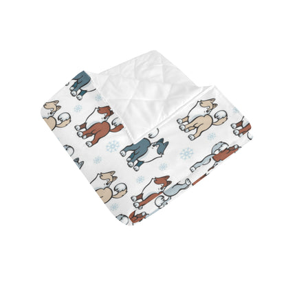 Alaskan Malamute Pattern Print Design 02 Premium Quilt