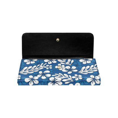 Plumeria Pattern Print Design PM015 Women's Trifold Wallet