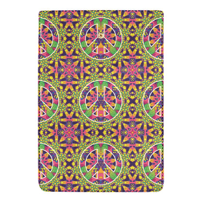 Peace Sign Pattern Print Design A04 Women's Trifold Wallet