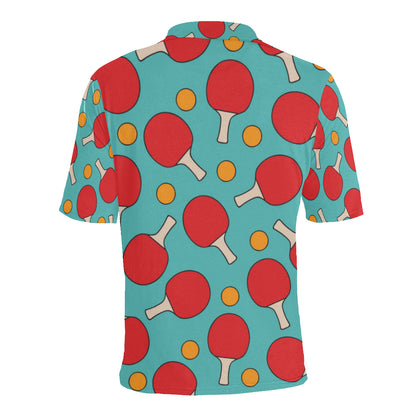 Ping Pong Pattern Print Design A01 Men Polo Shirt