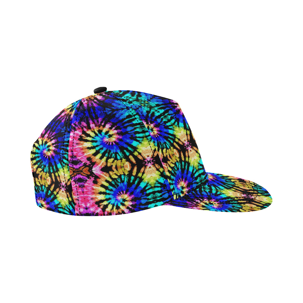 Tie Dye Rainbow Design Print Snapback Cap