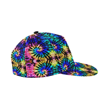 Tie Dye Rainbow Design Print Snapback Cap