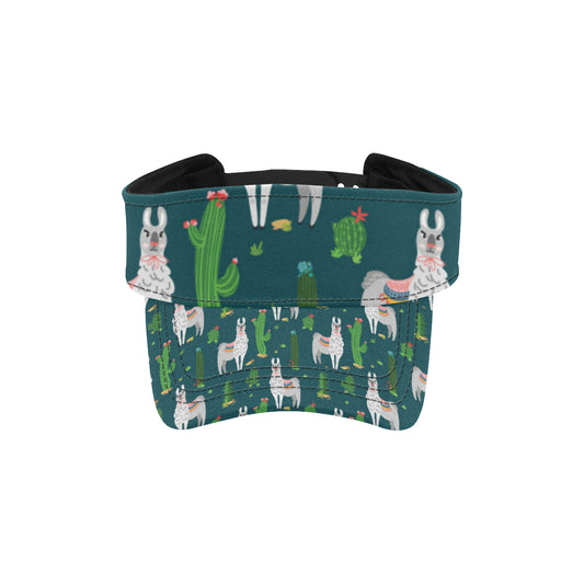 Llama Cactus Pattern Print Design 013 Unisex Sun Visor