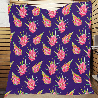 Dragonfruit Pattern Print Design DF02 Premium Quilt