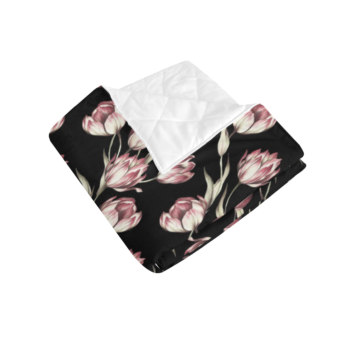 Tulip Pink Pattern Print Design TP02 Premium Quilt