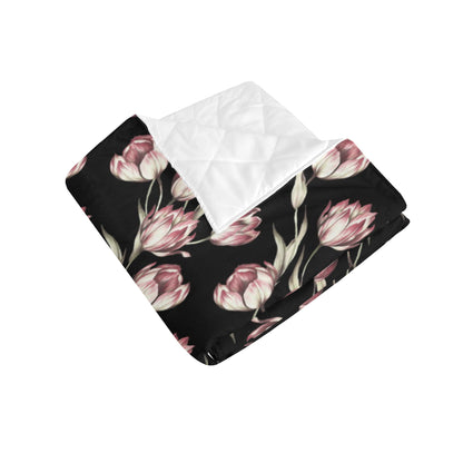 Tulip Pink Pattern Print Design TP02 Premium Quilt