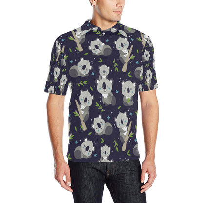 Koala Pattern Print Design 04 Men Polo Shirt