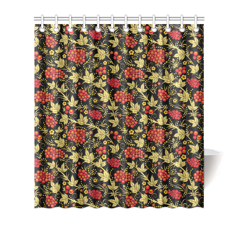 Cranberry Pattern Print Design CB02 Shower Curtain