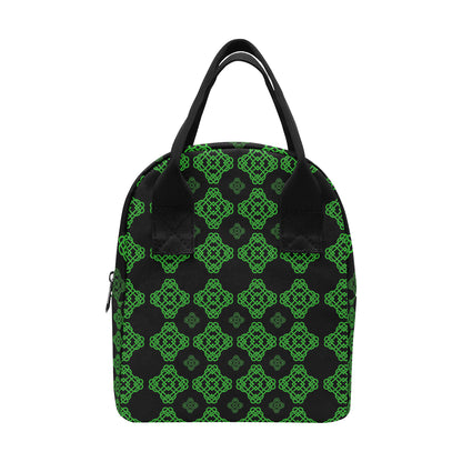 Celtic Knot Green Neon Design Insulated Lunch Bag