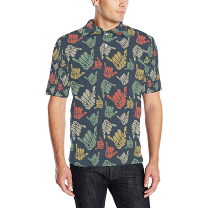 Surf Hand sign Men Polo Shirt