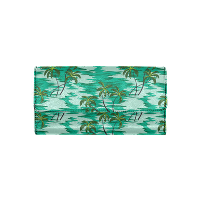 Palm Tree Pattern Print Design A01 Women's Trifold Wallet