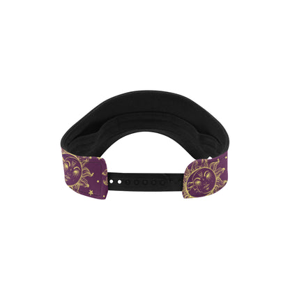 Sun Moon Star Design Themed Print Unisex Sun Visor