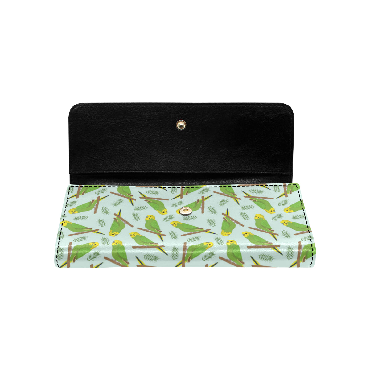 Budgerigar Pattern Print Design 04 Women's Trifold Wallet