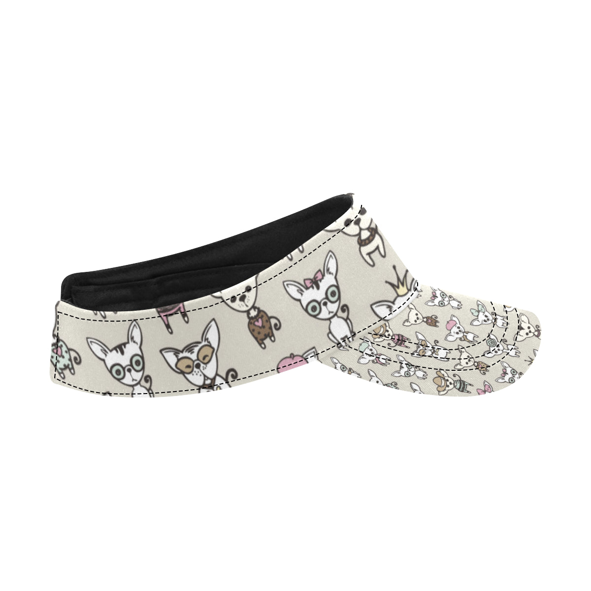Chihuahua Pattern Print Design 02 Unisex Sun Visor