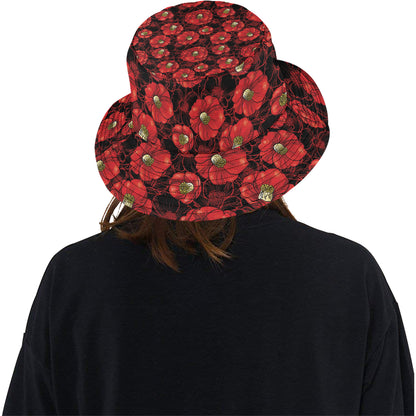 Camellia Pattern Print Design CM06 Unisex Bucket Hat
