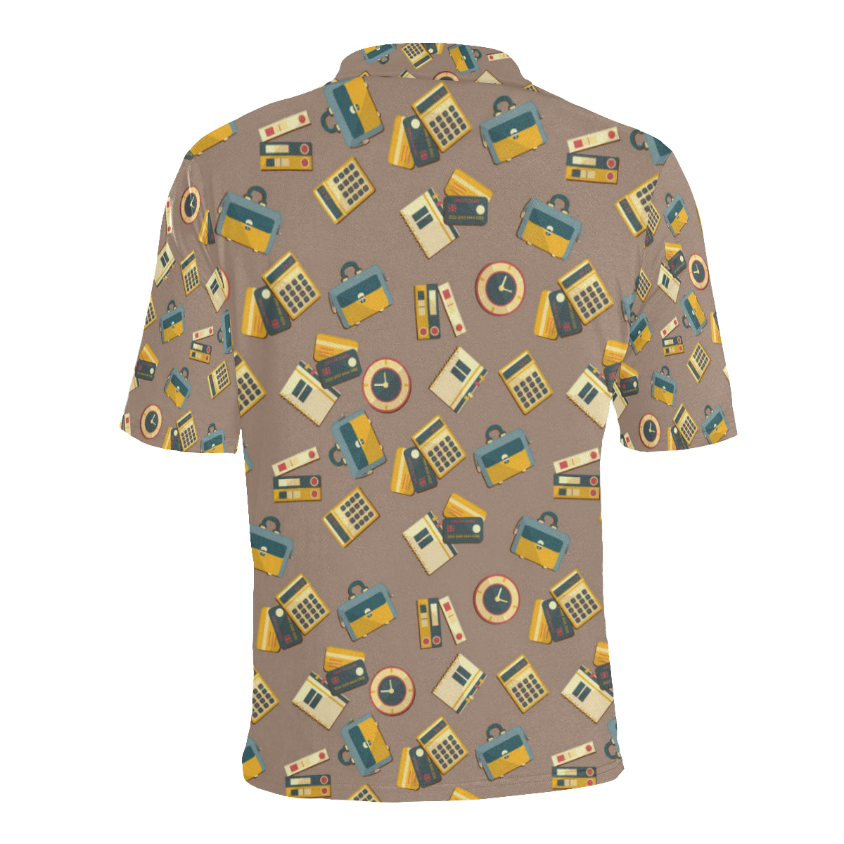 Accounting Financial Pattern Print Design 03 Men Polo Shirt