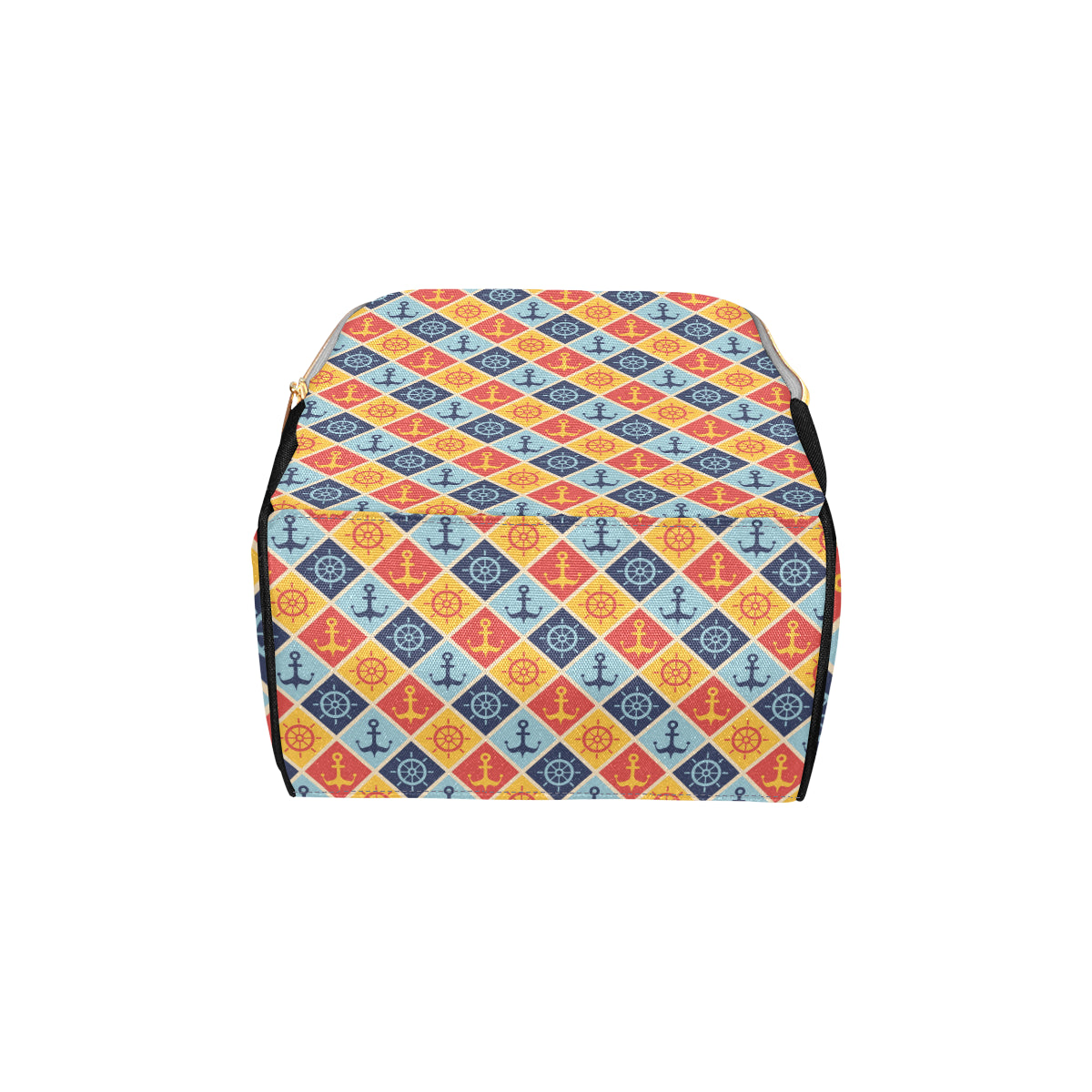Nautical Pattern Design Themed Print Diaper Bag Backpack