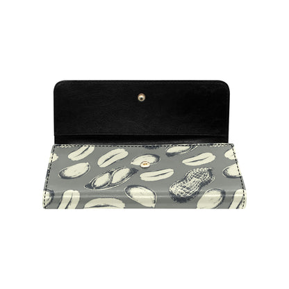 Peanut Pattern Print Design A01 Women's Trifold Wallet