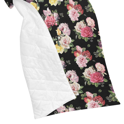 Rose Pattern Print Design RO010 Premium Quilt