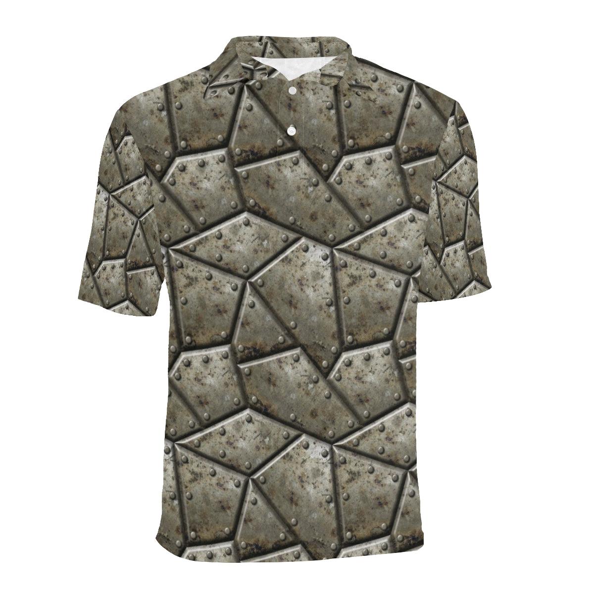 Armor Pattern Print Design 01 Men Polo Shirt