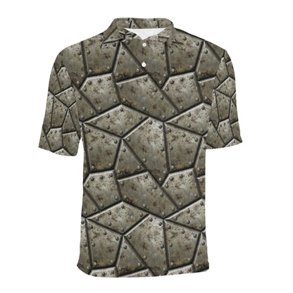 Armor Pattern Print Design 01 Men Polo Shirt