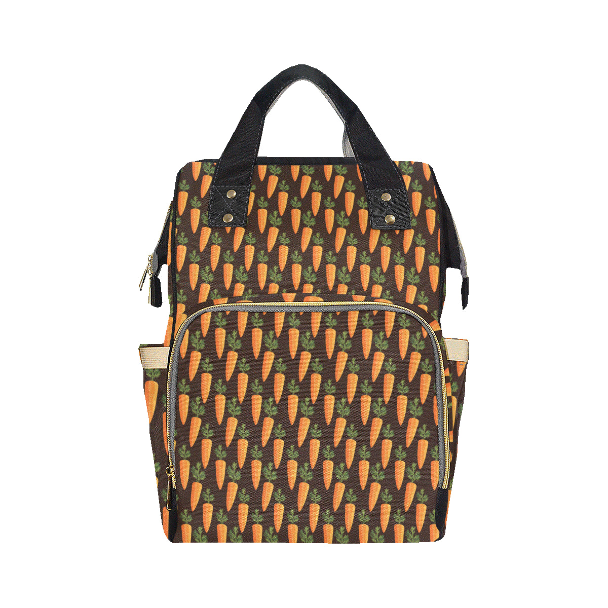 Carrot Pattern Print Design 06 Diaper Bag Backpack