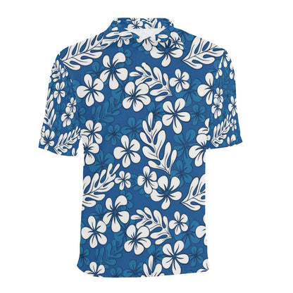 Plumeria Pattern Print Design PM015 Men Polo Shirt